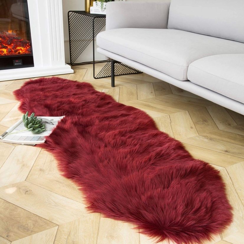 Faux Fur Runner- Grey