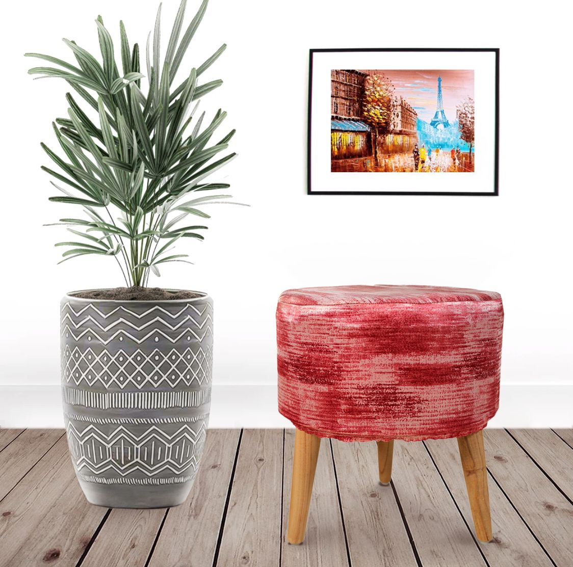 Glass Copper Metal Desk Planter Pot
