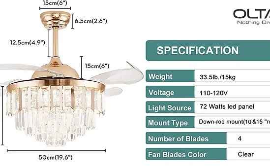 Crown Chandelier Fan