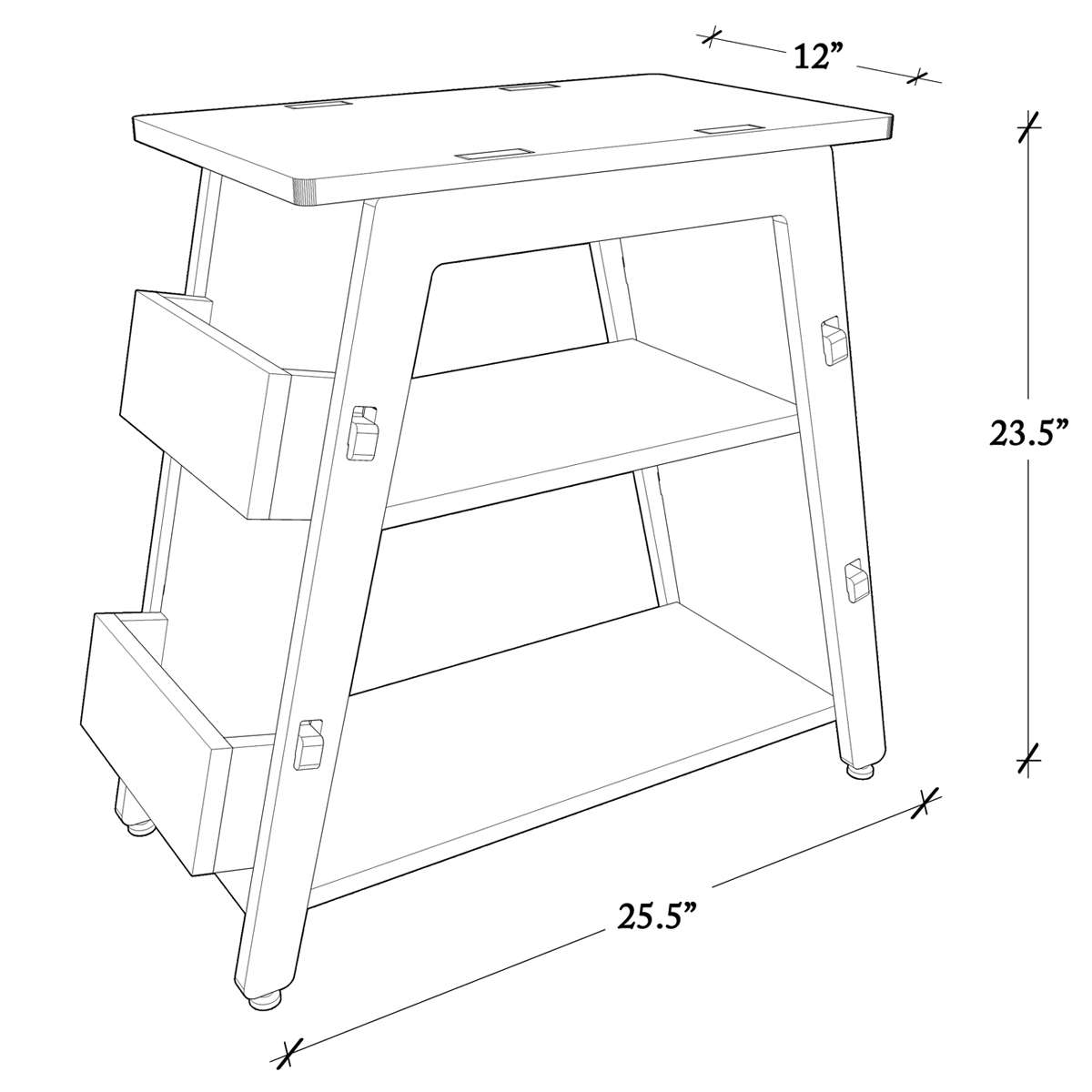 Red Pear Bookshelf