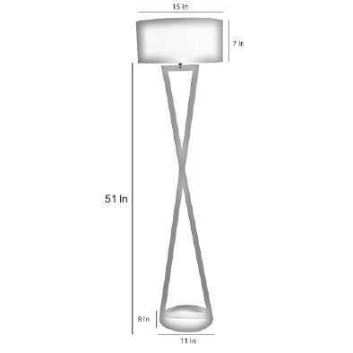 Hamptons Floor Lamp With Metal Base