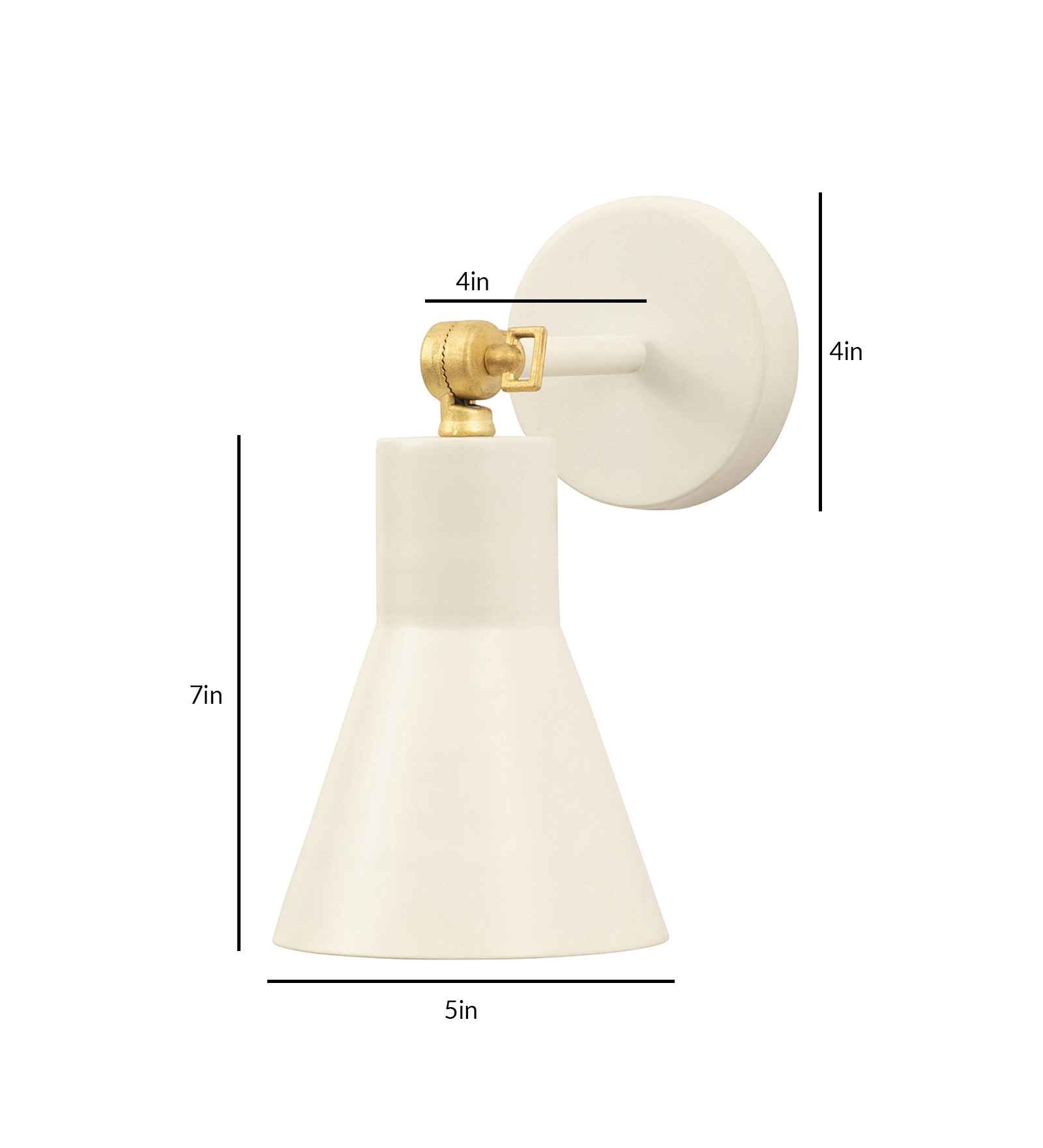 Liam Small White Wall Sconce