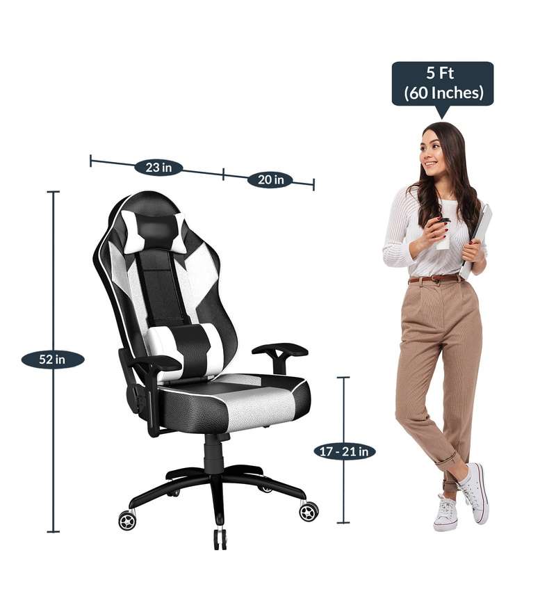 ASE Gaming Modern Series Gaming Chair (White & Black)