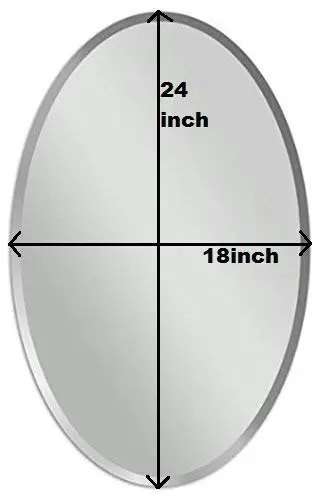 Accent Modern & Beveled Oval Mirror