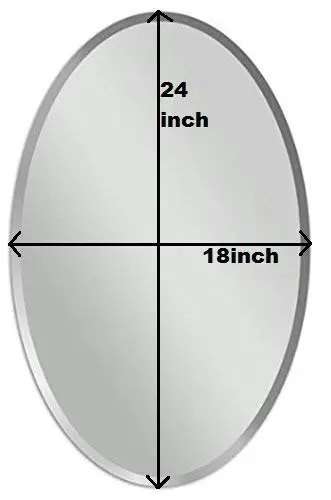 Accent Modern & Beveled Oval Mirror
