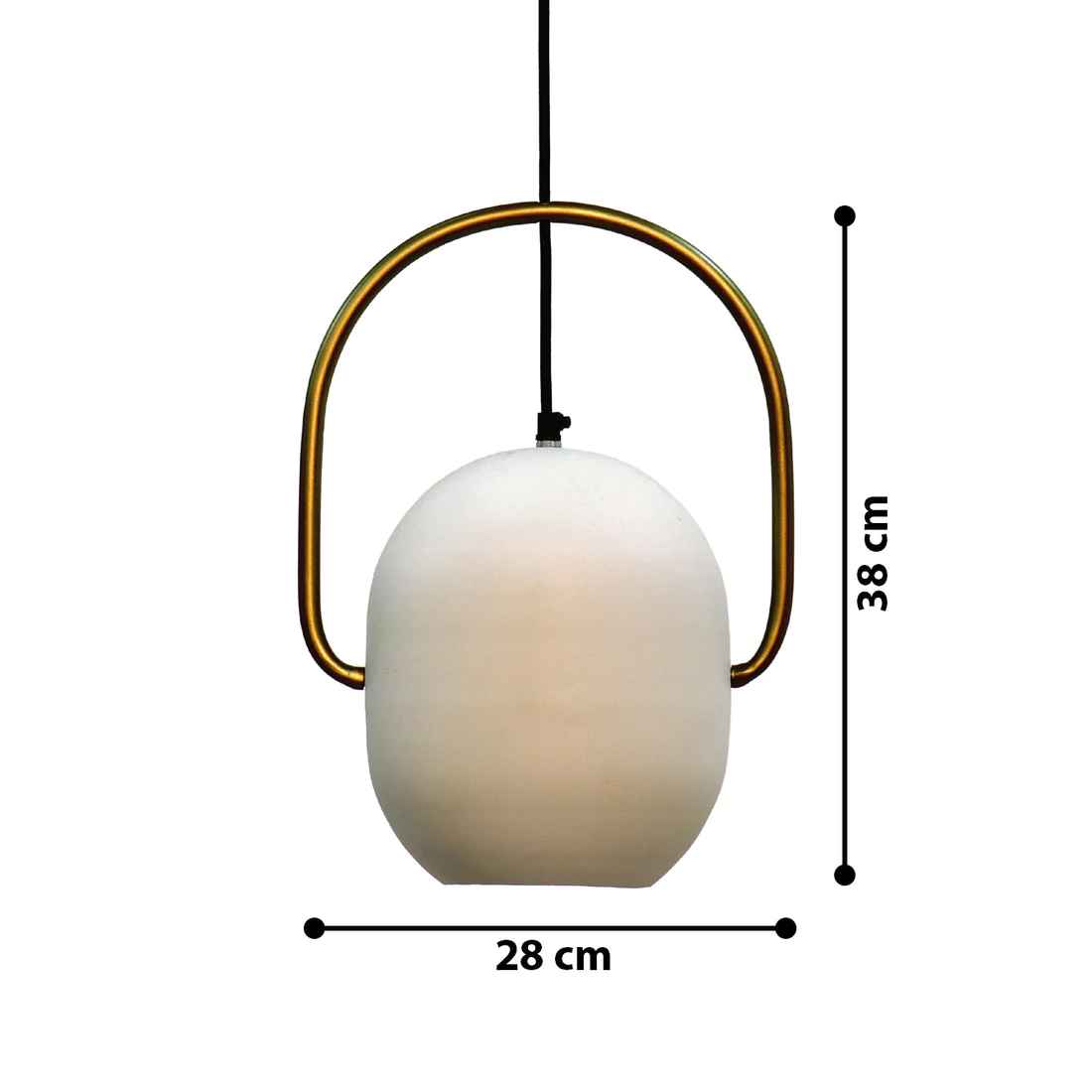 Ezhil White Hanging Lamp