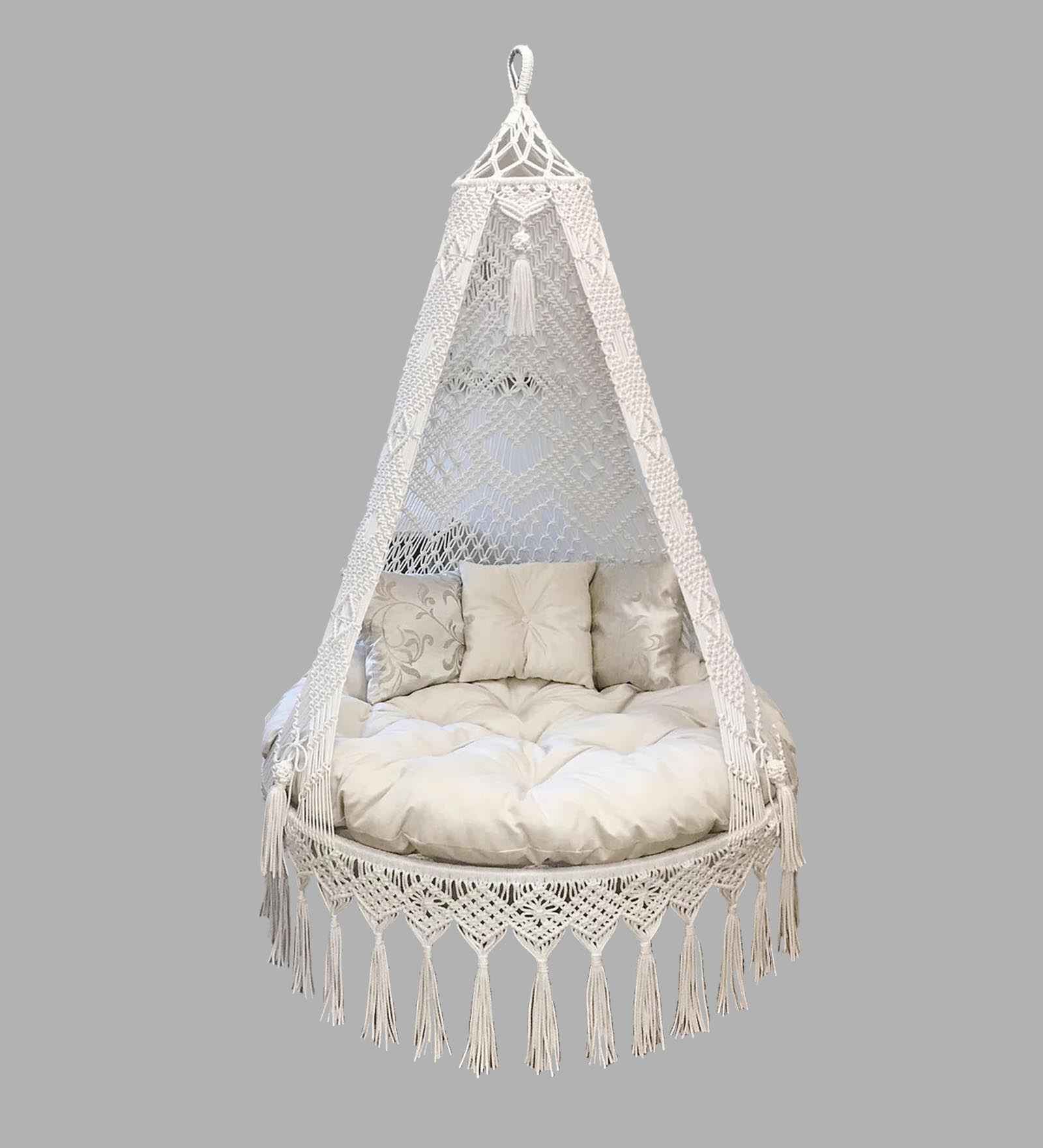 Kaahira Handwoven Swing Throne Devoted to Laadu Gopal Ji