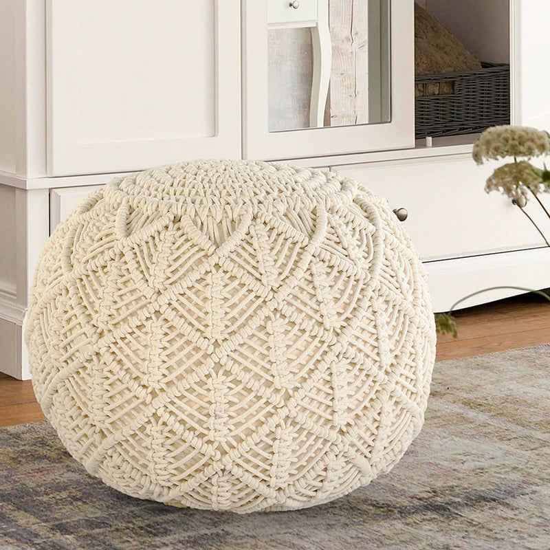 Kaahira Single Seater Stong Luxurious Handwoven Swing Chair in White Color