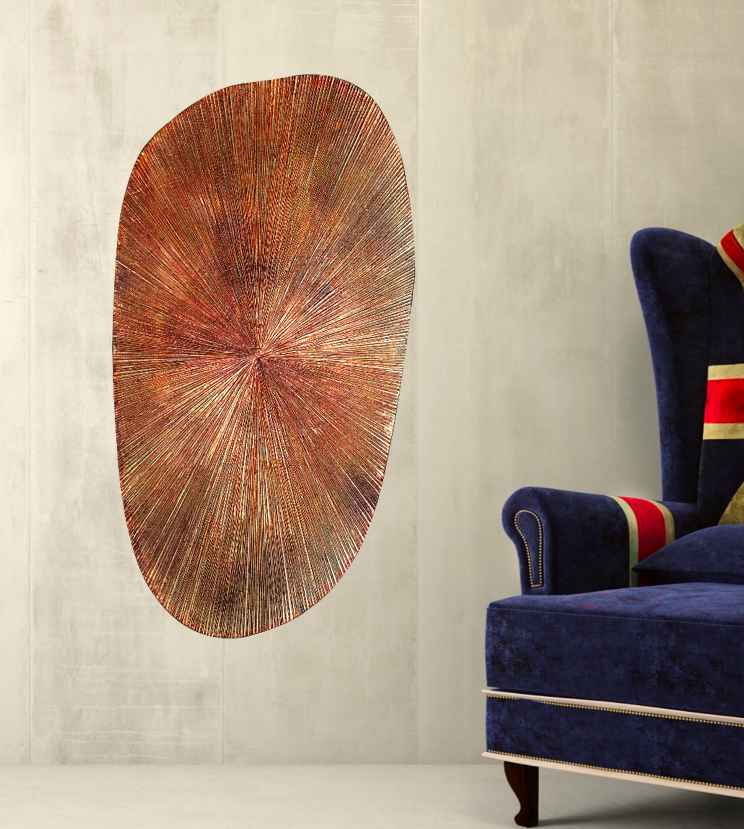 Round white wall art