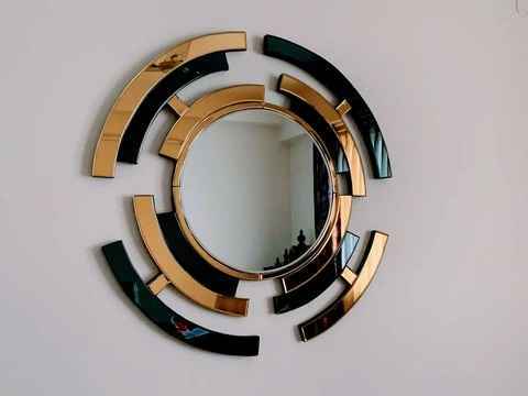 Accent Rectangle Circular Mirror