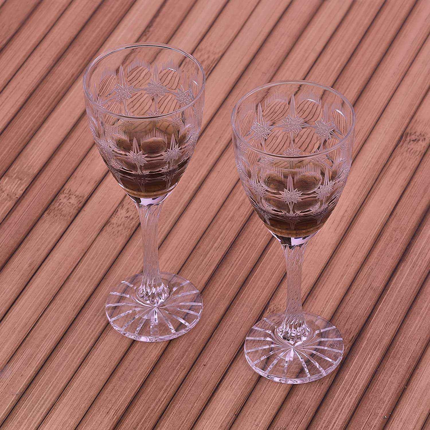 Hand Cut Design Romantic Wine Glass