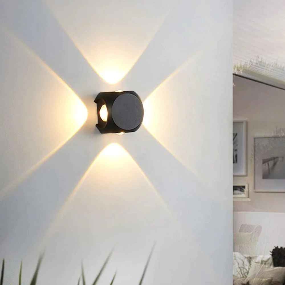Modern 4x Way Facade Wall Light