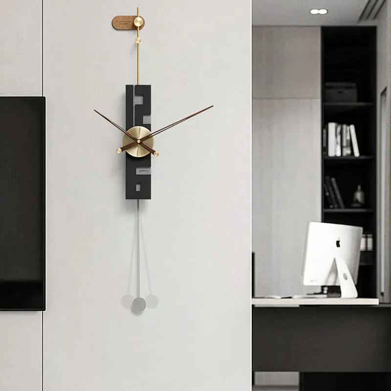 Geometry Wood Table Clock Silver