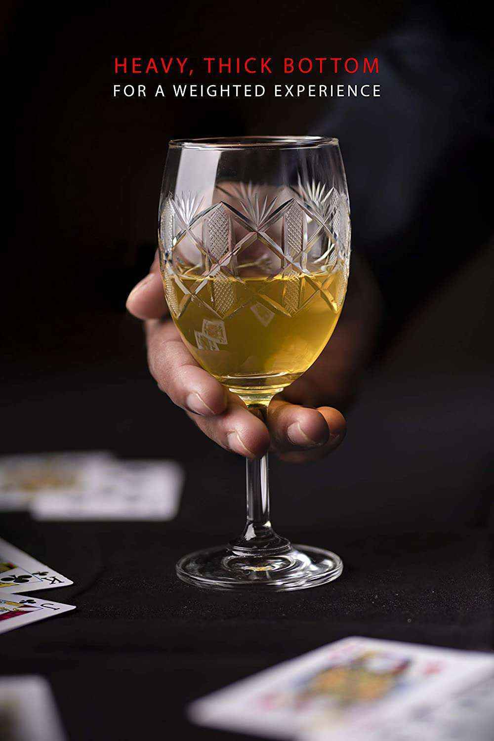 Hand Cut Design Romantic Wine Glass