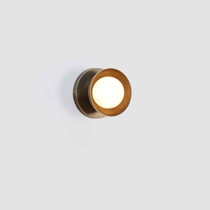 DEW WALL SCONCE SMALL BRASS DOME 