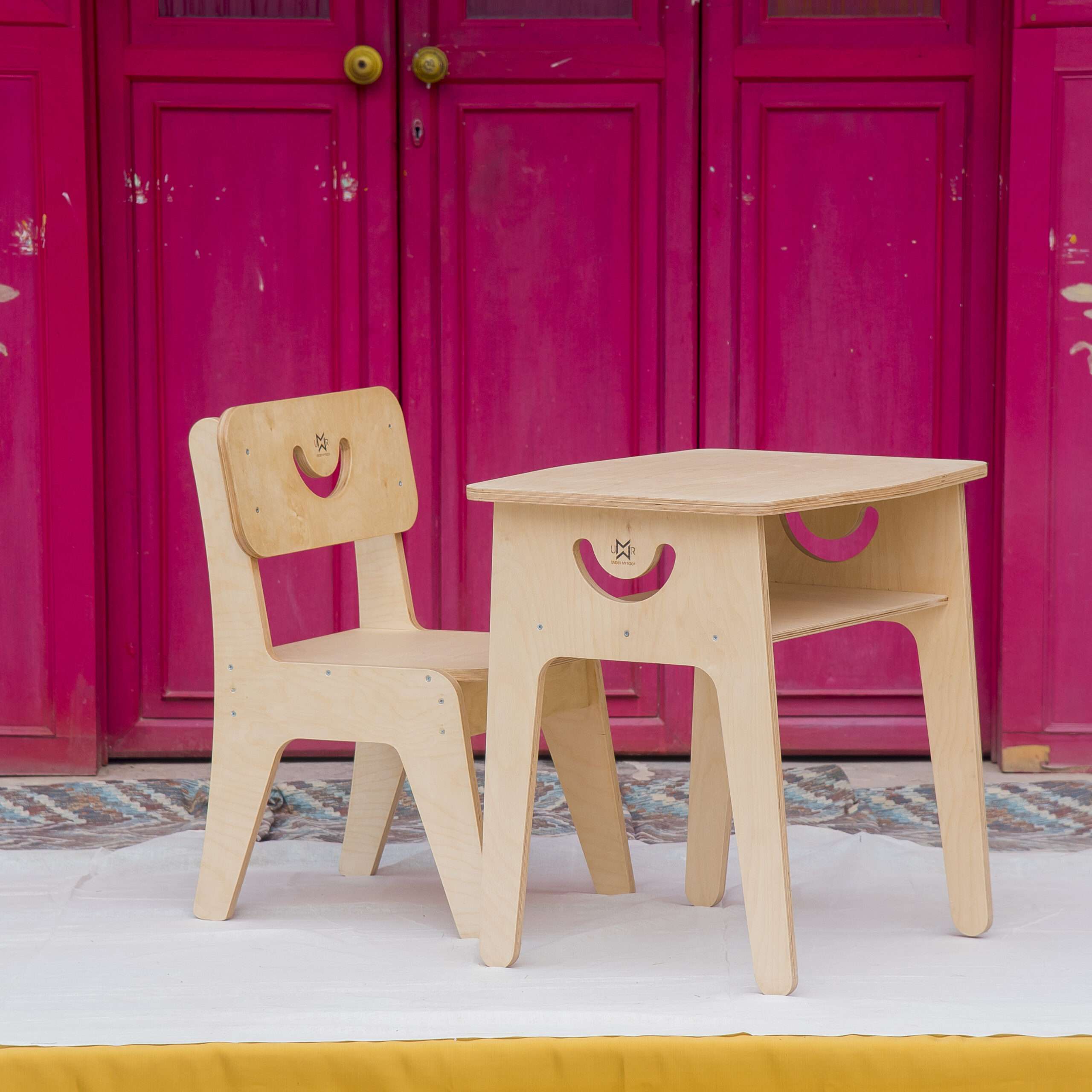 Metallic Berries Floor Table / Chowki