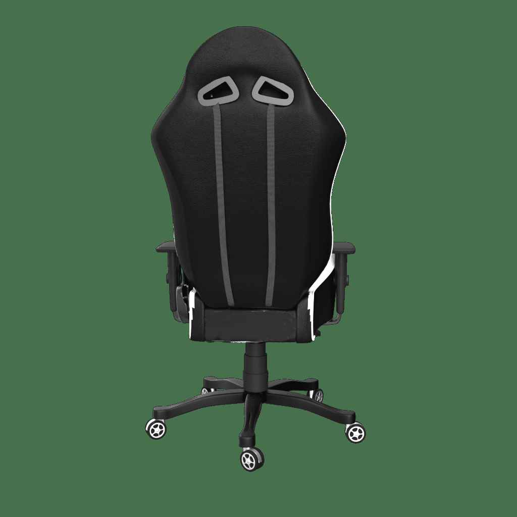ASE Gaming Rage Series Gaming Chair with 180 Degree Recline (White & Black)