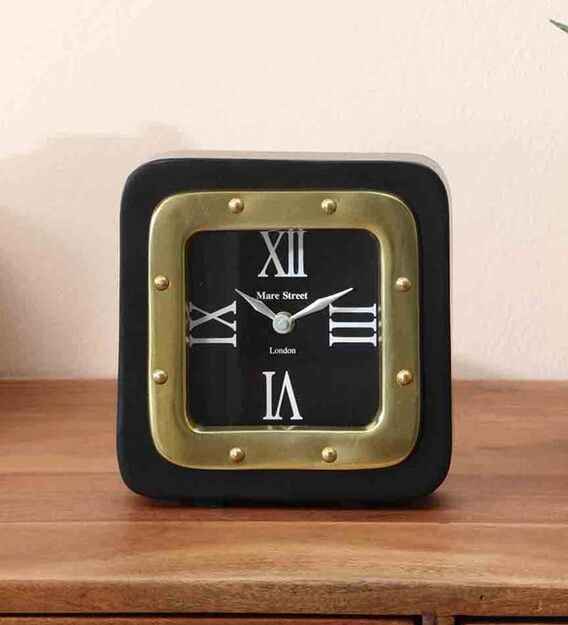 Black Square Table clock