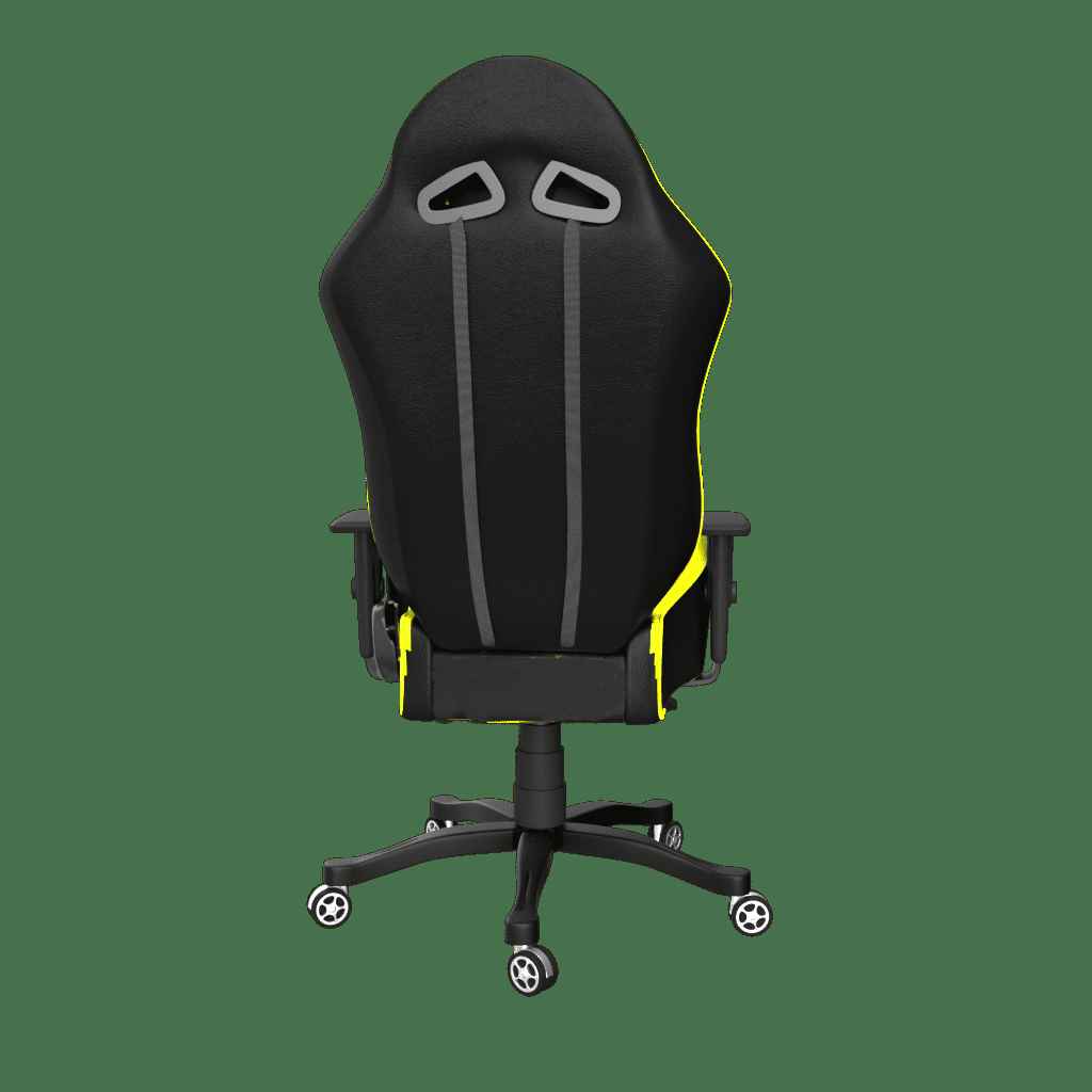 ASE Gaming Rage Series Gaming Chair with 180 Degree Recline (Yellow & Black)