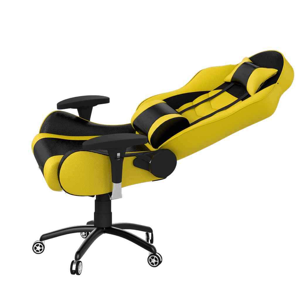 ASE Gaming Rage Series Gaming Chair with 180 Degree Recline (Yellow & Black)