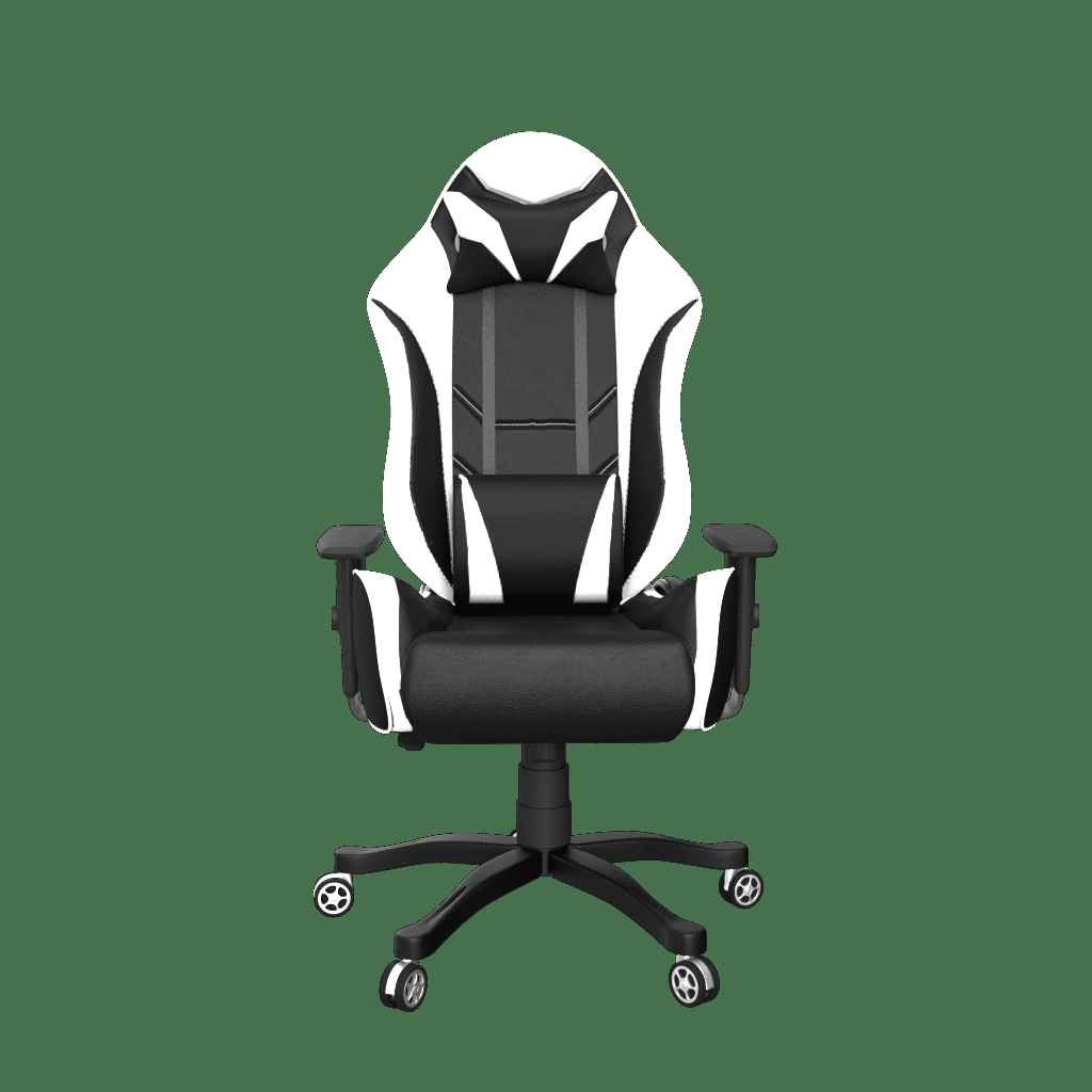 ASE Gaming Rage Series Gaming Chair with 180 Degree Recline (White & Black)