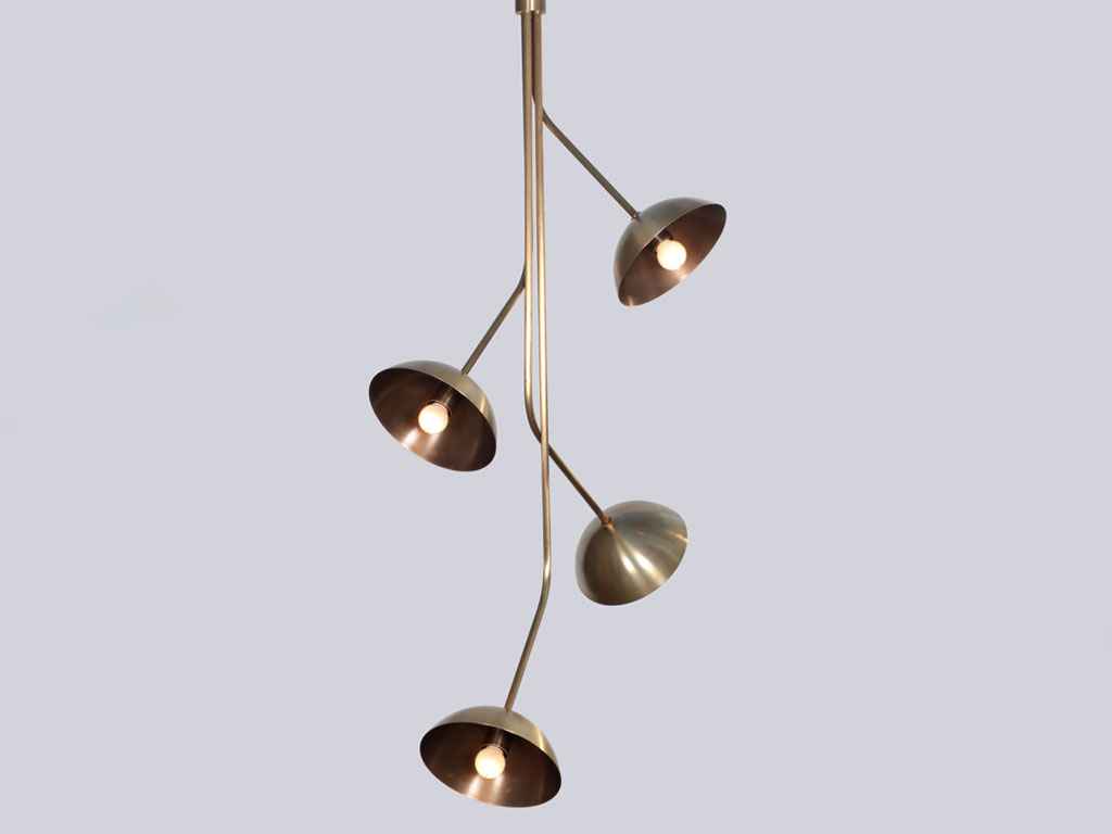 MOD WALL SCONCE BRASS DOME