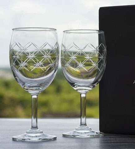 Hand Cut Design Romantic Wine Glass