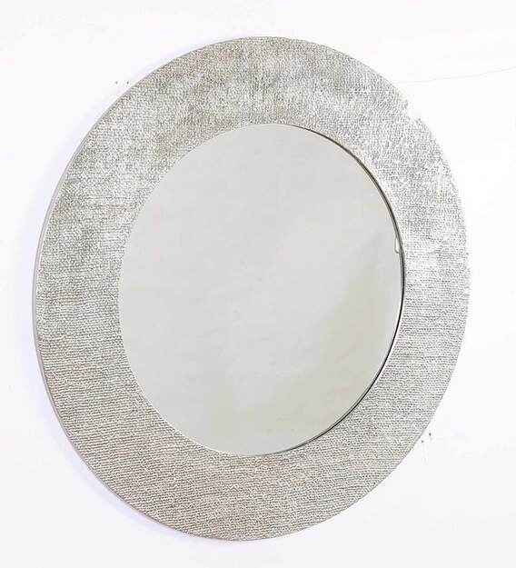 Silver Round Wall Mirror
