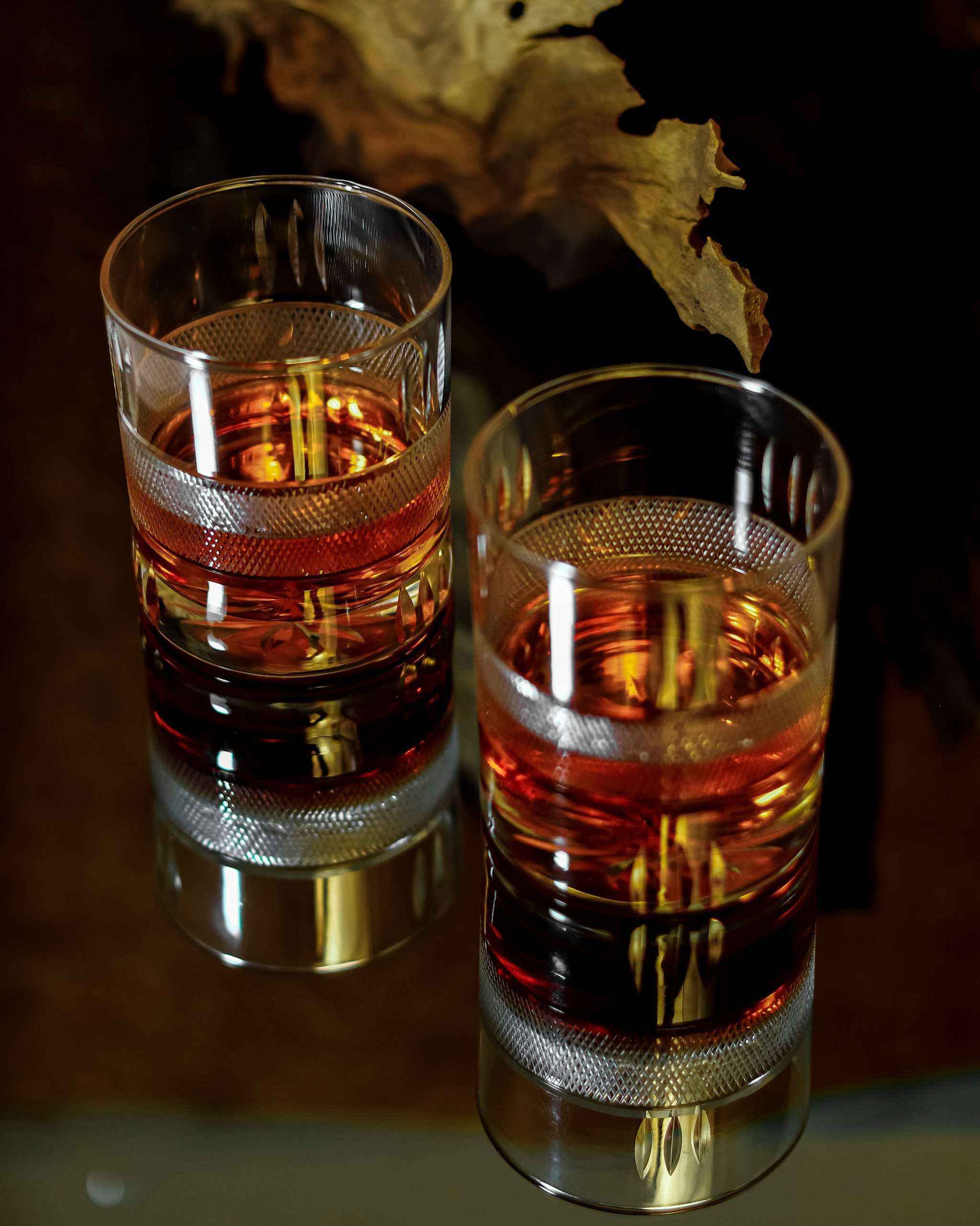 Net Design Cut Whiskey Glass Set