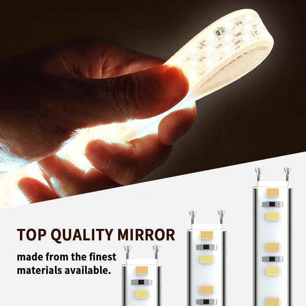 Rear Soft Glow Bathroom Mirror With Led Lights 