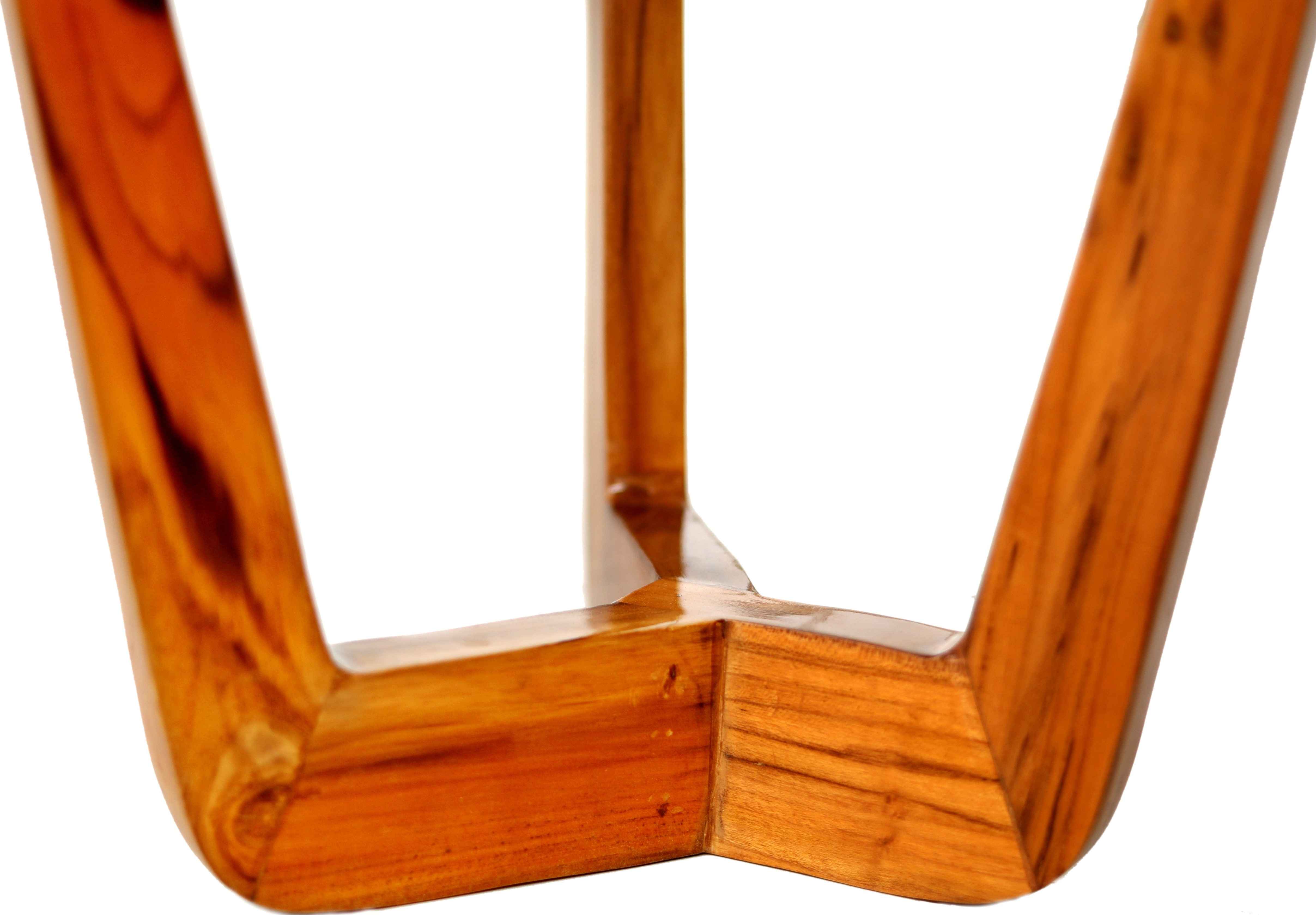solid teak wood C type table