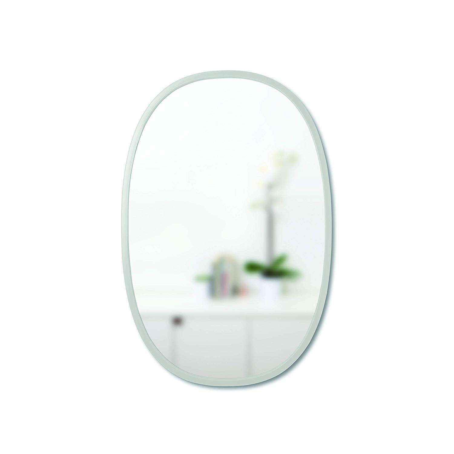 White Wood Wall Mirror
