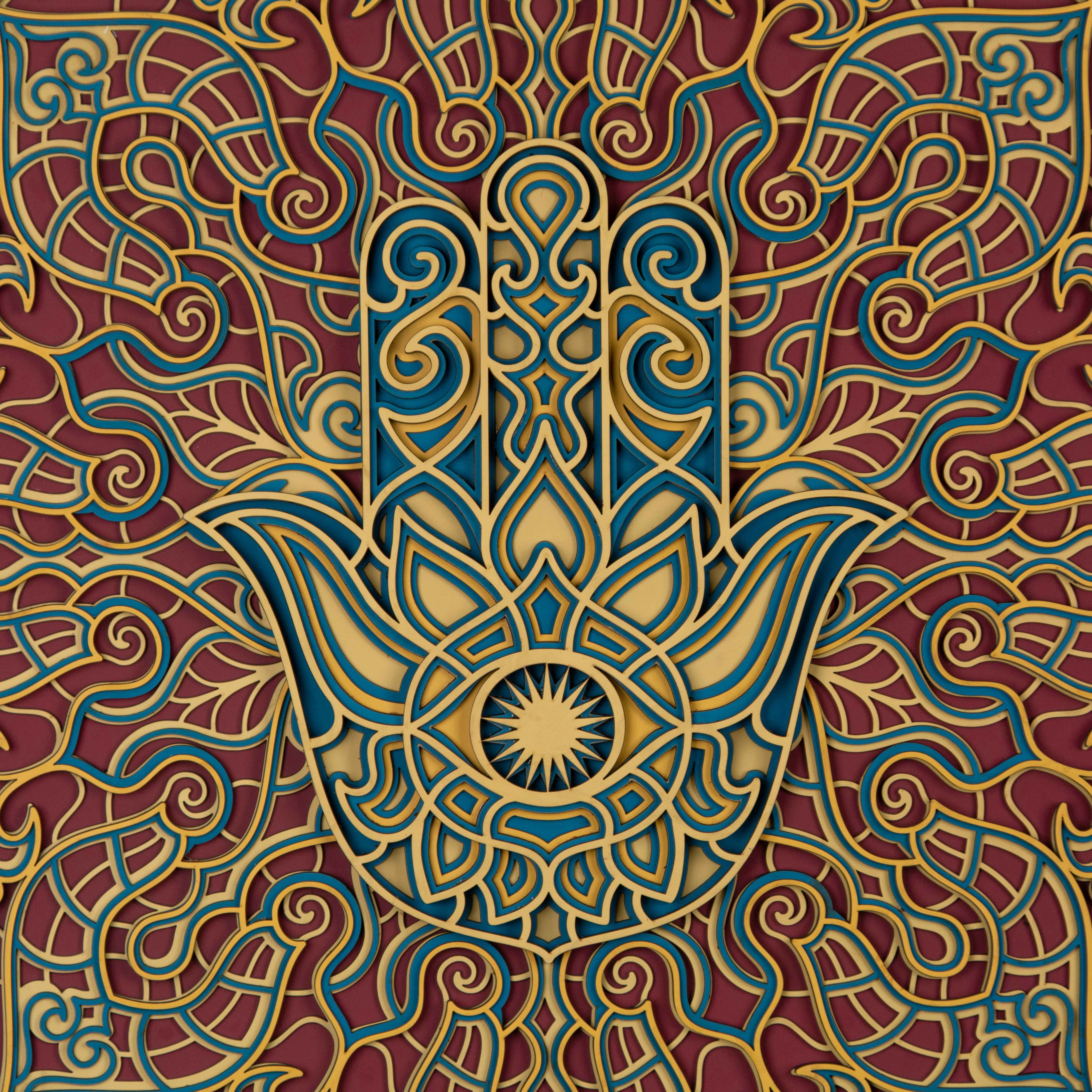 Colorful Princess Face Multi Layer Mandala