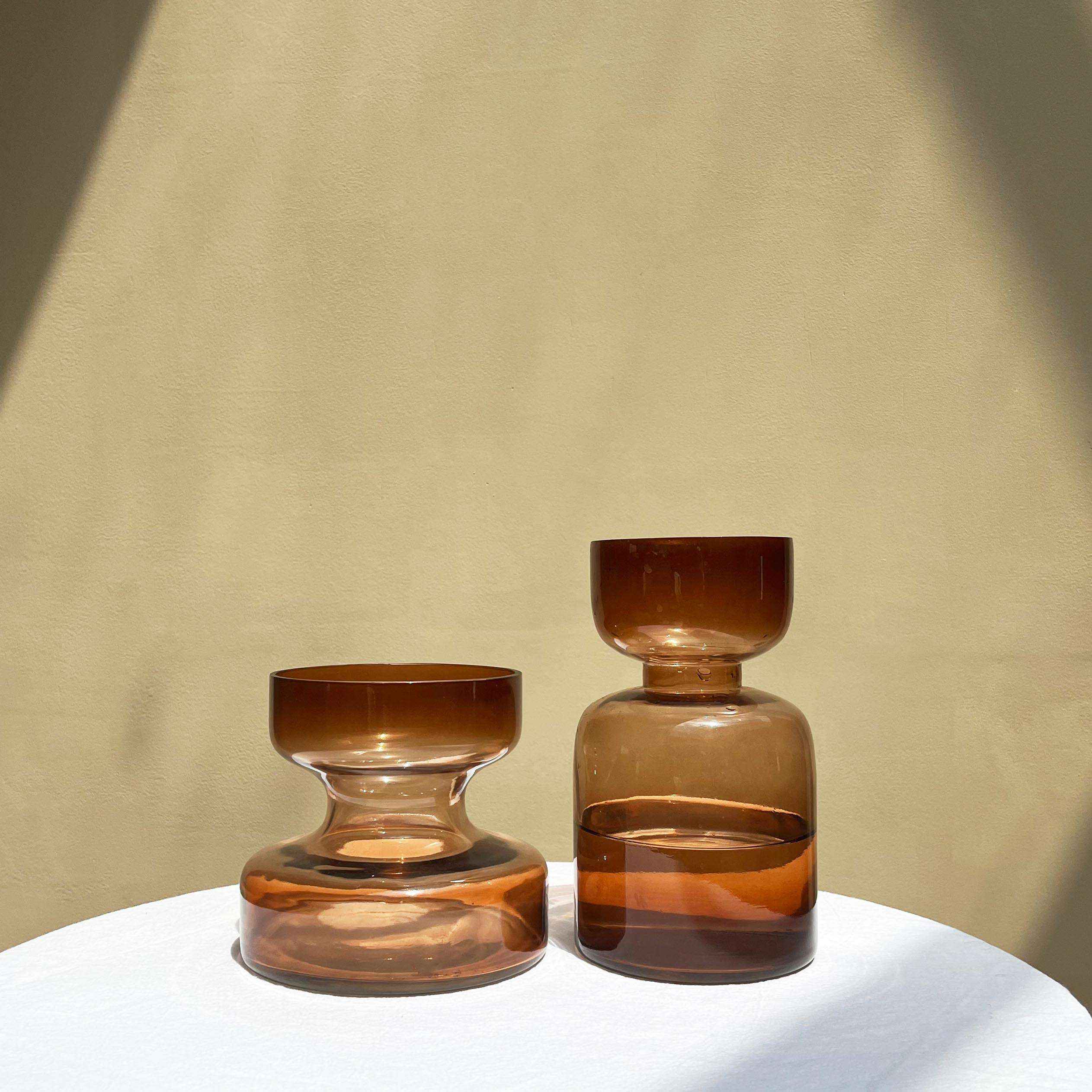 Haze Brown Coloured Vase Set of 2