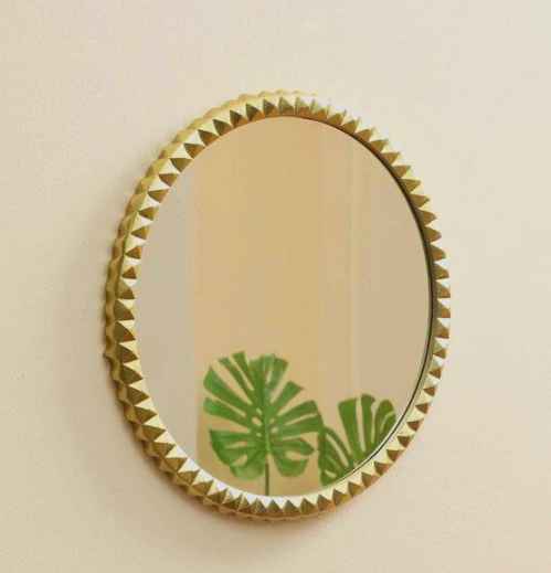 Round Gold Wall mirror