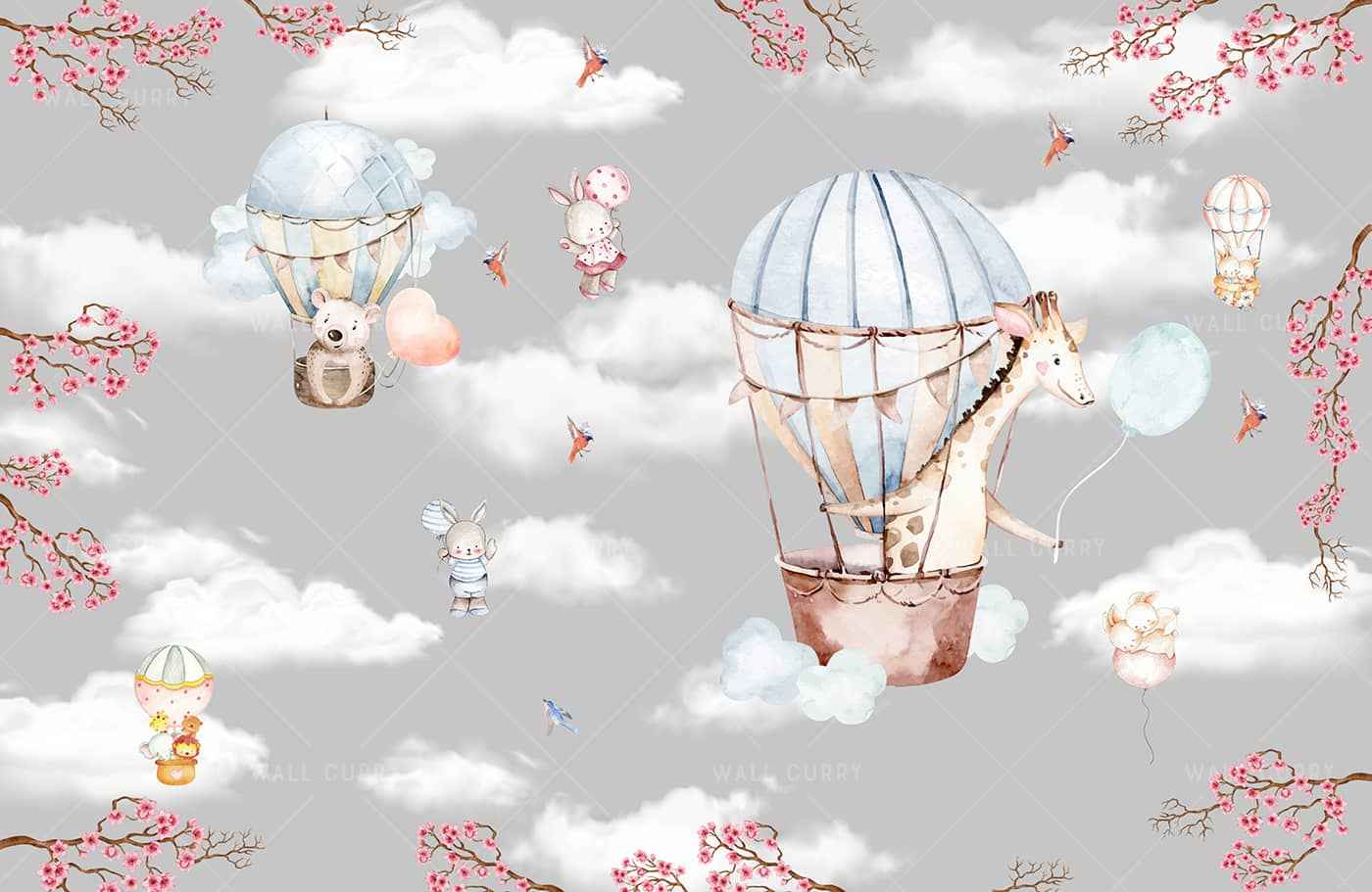 Pastle Mountains and Hot Air Baloons