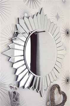 White Wood Wall Mirror
