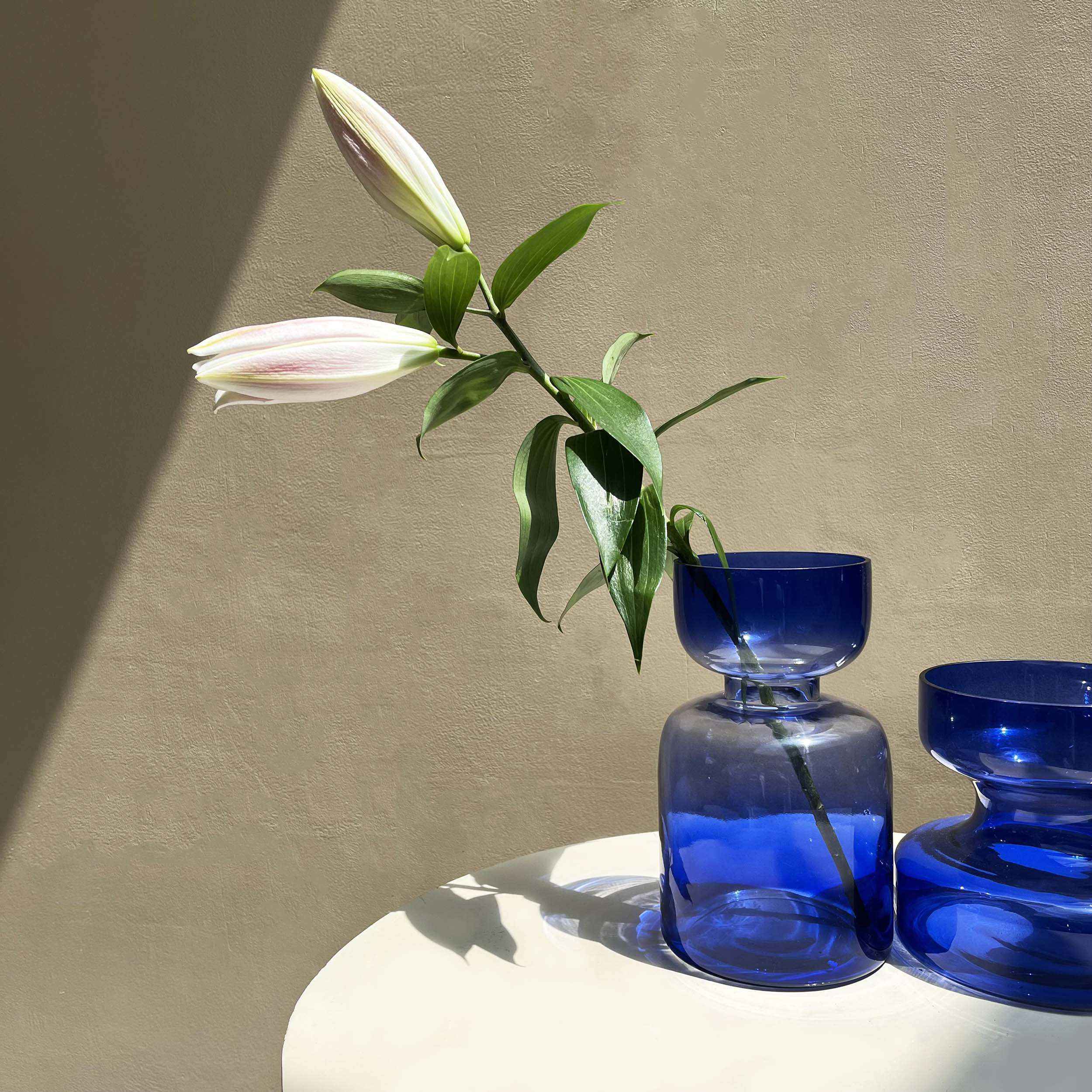 Cobalt Blue Coloured Vase Set of 2