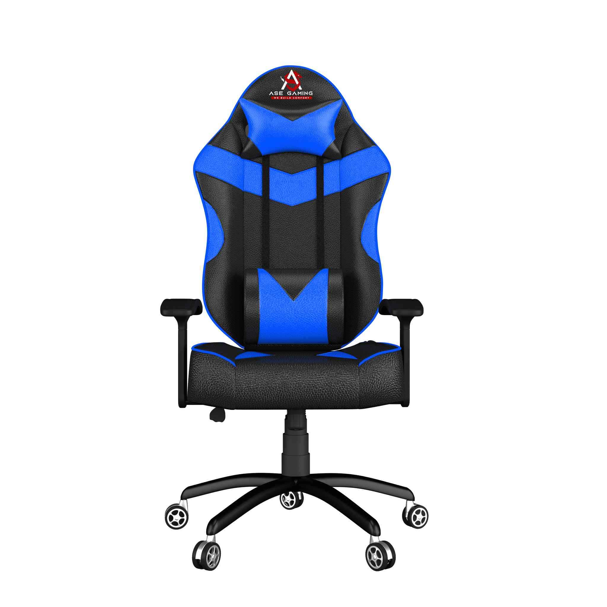 ASE Gaming Rage Series Gaming Chair with 180 Degree Recline (Blue & Black)