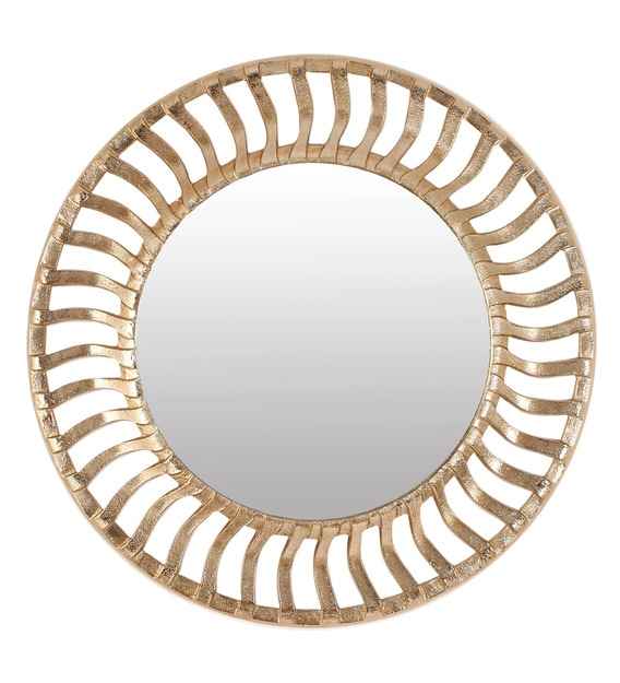 Golden Square Wall Mirror