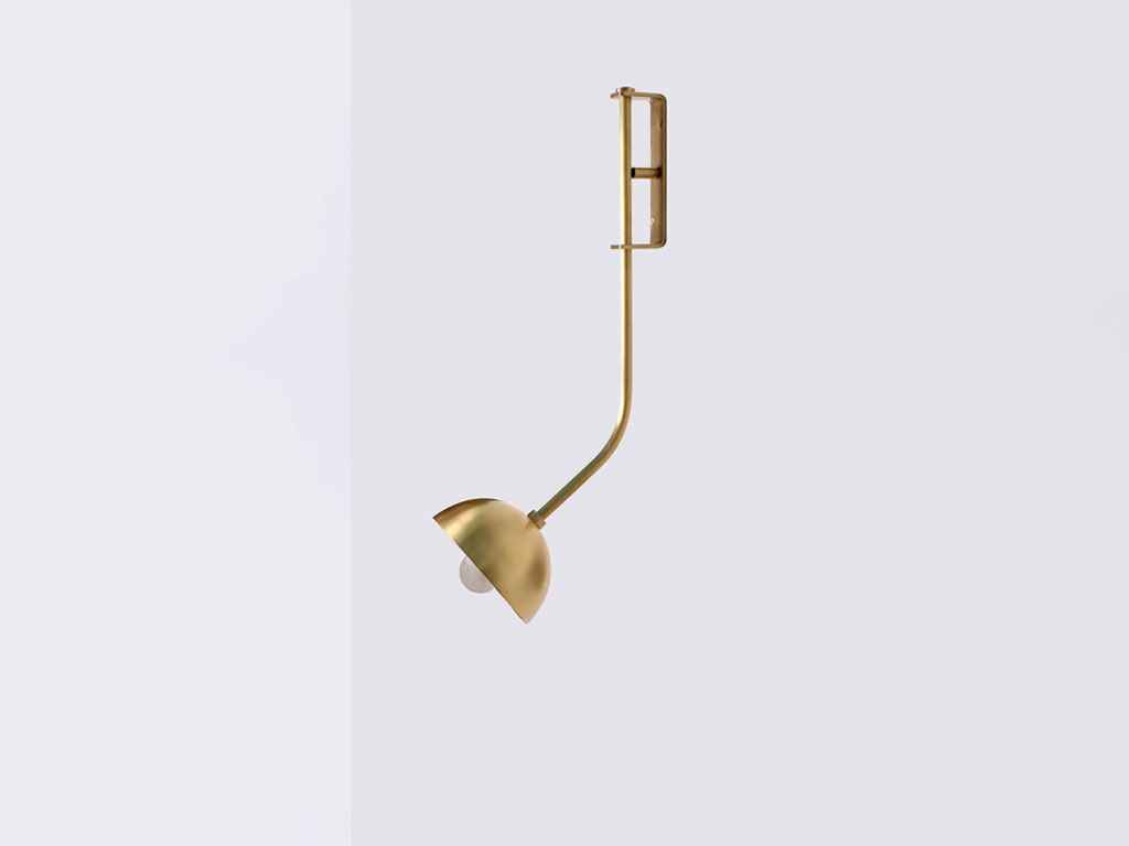 MOD WALL SCONCE BRASS DOME