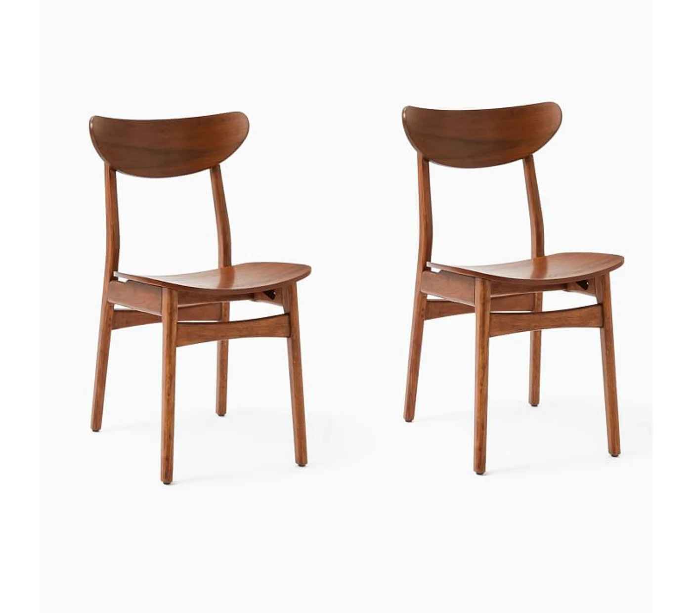 Lassic Café Wood Dining Chair, Walnut