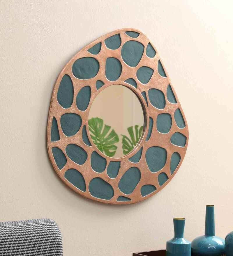 Green & Copper Wall Mirror