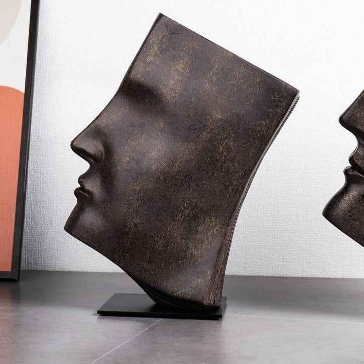 Abstract Book Face Statue