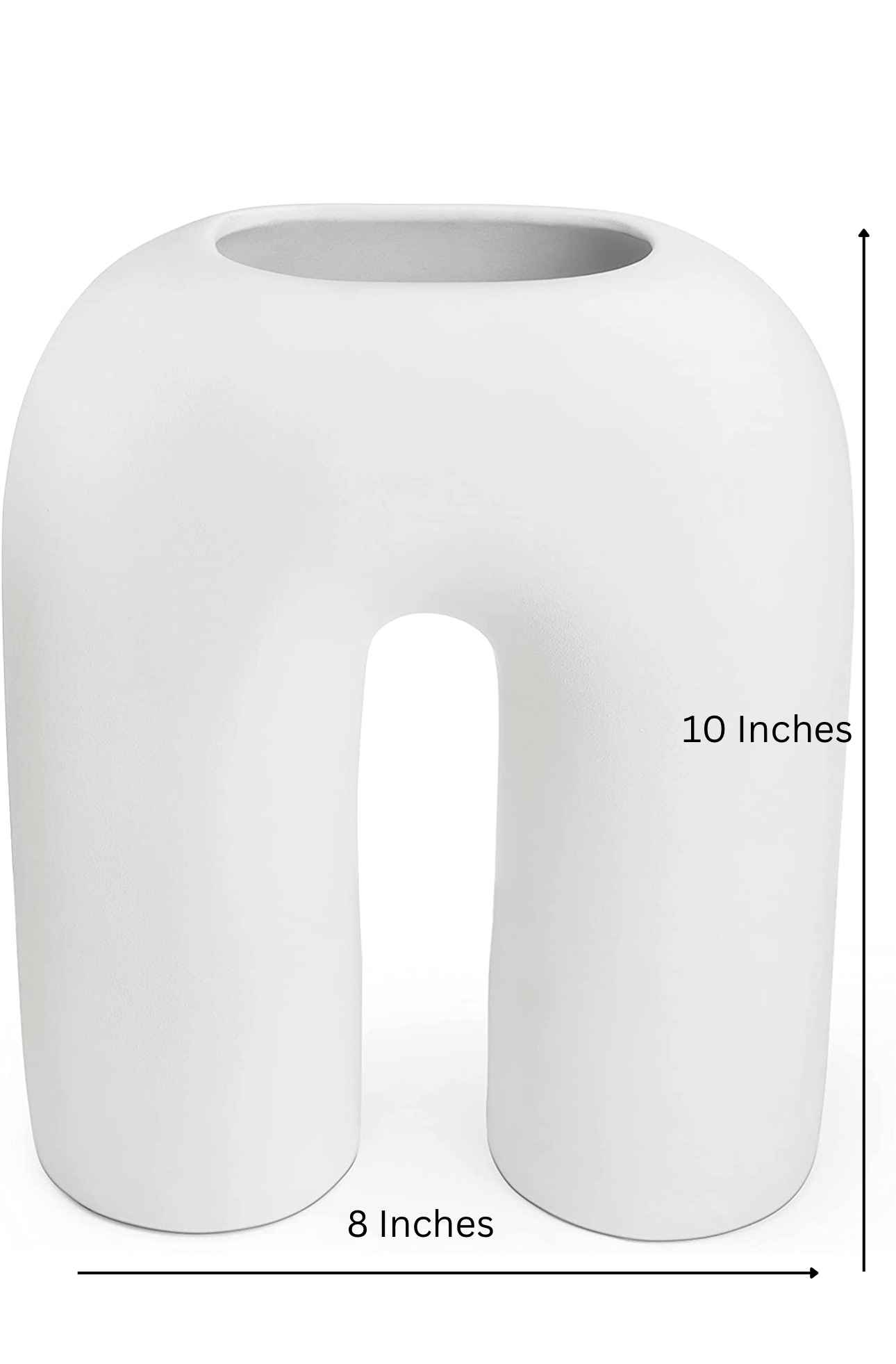 Inverted ‘U’ Vase (White)