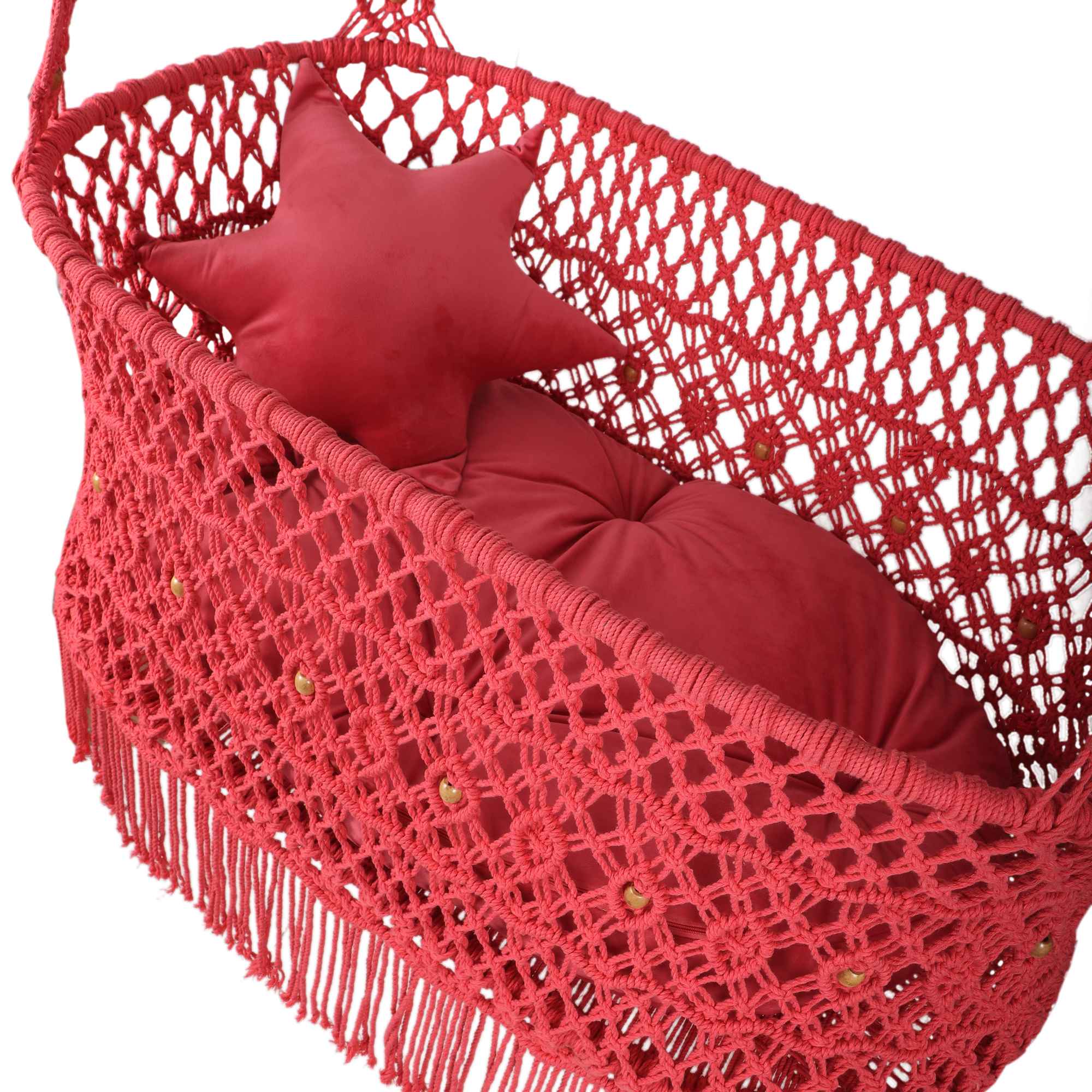 Kaahira Beautiful Hanging Nest Chair for Kids and Adults in Wine Color