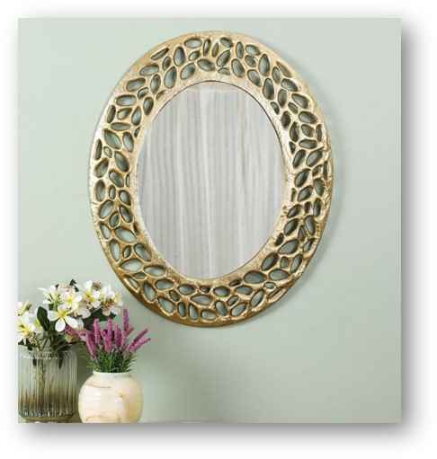 Silver Round Wall Mirror