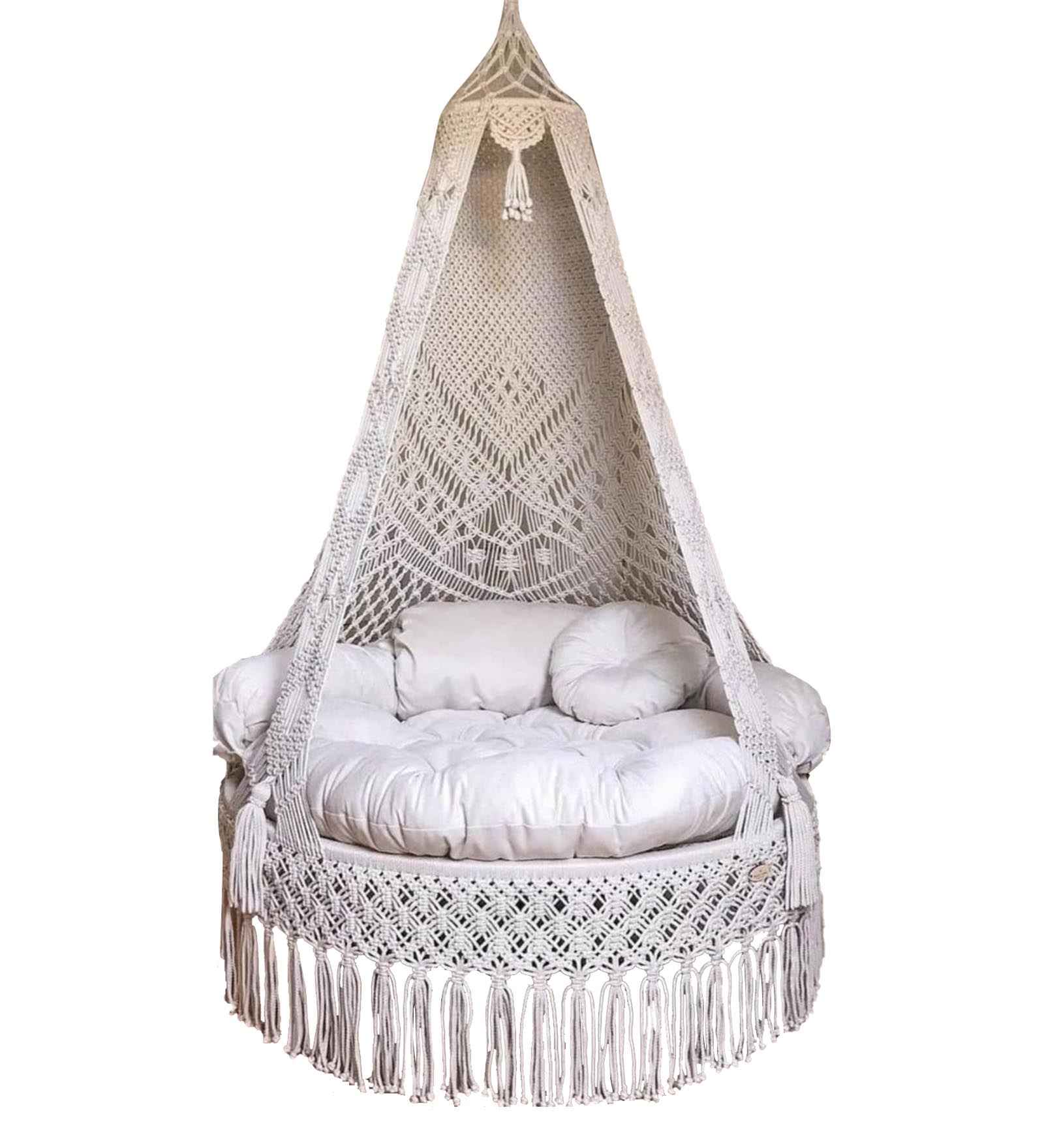 Kaahira Luxurios Fairy White Handwoven Swing in White