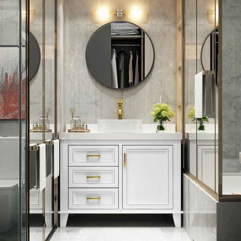 Wood Round Wall Mirror