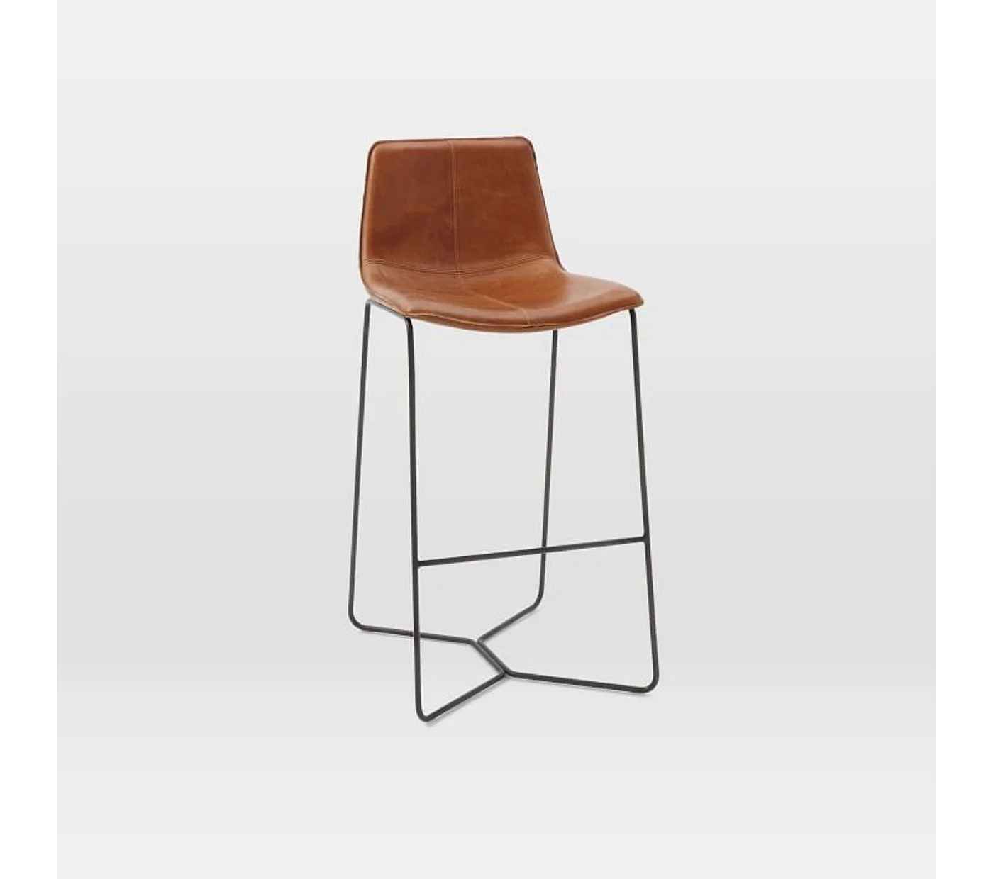 Leather Slope Counter Stool